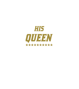His Queen model negru pe tricou