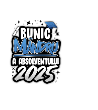 Bunic MÂNDRU a absolventului model albastru deschis pe tricou