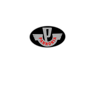 Logo Pannonia model alb pe tricou