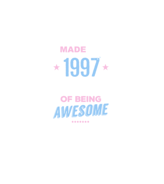 Made in - 1997 model albastru închis pe tricou