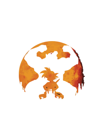 goku sunset model negru pe tricou