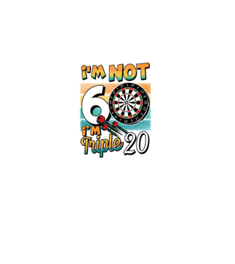 Darts Birthday 60 years old model negru pe tricou