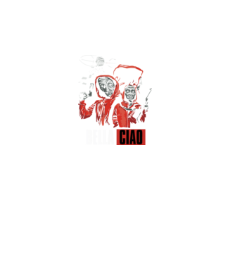 bella ciao money heist model negru pe tricou