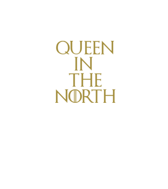 Queen in the North model negru pe tricou