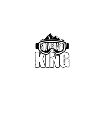 Snowboard king 01 model negru pe tricou
