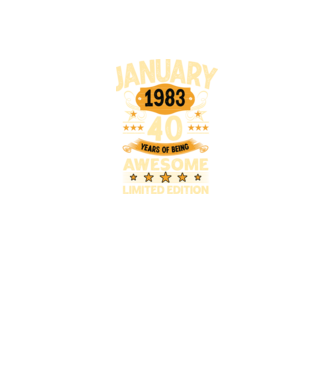 January 1983 40 years of being limited edition model negru pe tricou