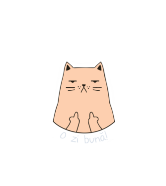 O zi bună model negru pe tricou