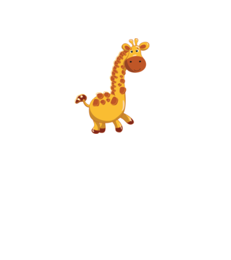 Cute giraffe model negru pe tricou