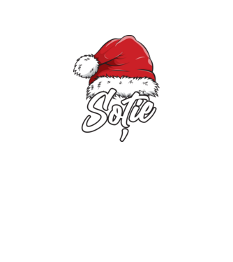 soție Santa Hat model negru pe tricou