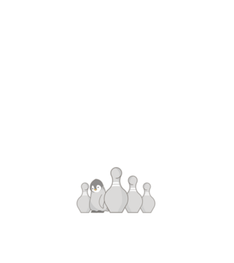Bowling pinguin model negru pe tricou