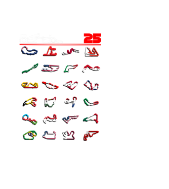 F1 calendar 2025 Negru model negru pe tricou