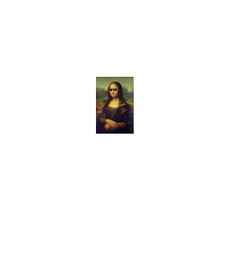 Mona Lisa Deal with it model negru pe tricou