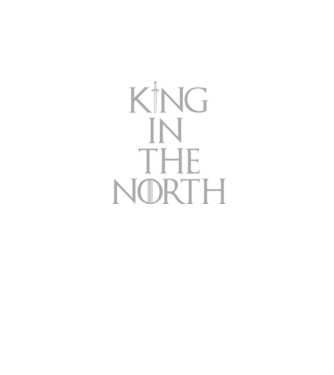 King in the North model negru pe tricou