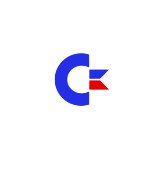 Logo Commodore model alb pe tricou