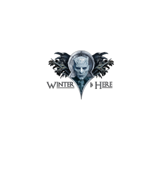Winter is Here model negru pe tricou