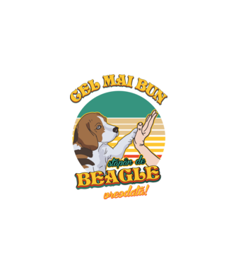 Cel mai bun stăpân de beagle vreodată! model negru pe tricou