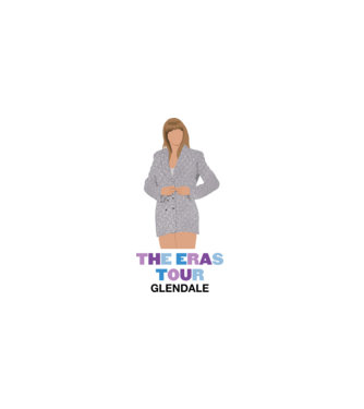 Taylor Swift The Eras Tour Glendale 2 model alb pe tricou