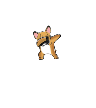Buldog francez DAB model negru pe tricou