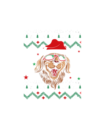 Ugly sweater dog model alb pe tricou