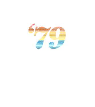 Retro Birthday 1979 model negru pe tricou