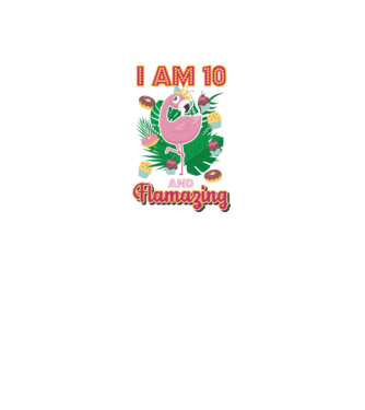 FLAMAZING Birthday 10 Years old model galben neon pe tricou