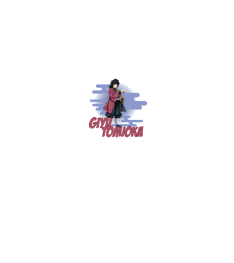 Demon Slayer Giyu model alb pe tricou