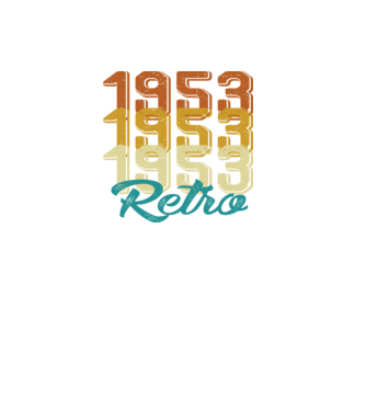 1953 Retro model alb pe tricou
