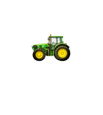 TRACTOR model alb pe tricou