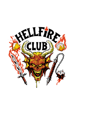 Hellfire ok model albastru deschis pe tricou