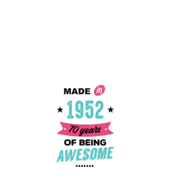 MADE in 1952 model alb pe tricou