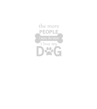 The more people i meet model negru pe tricou
