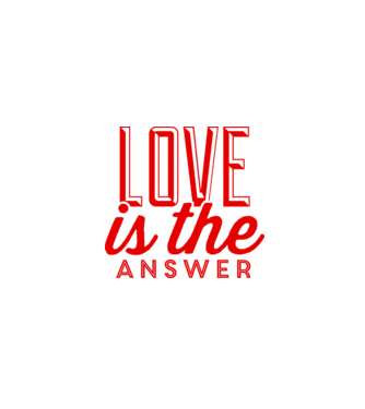 love in answer model negru pe tricou