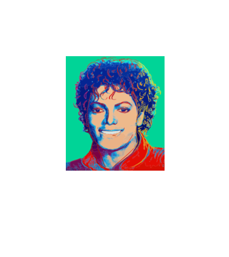 Micheal Jackson Art model alb pe tricou