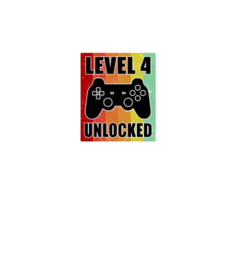level 4 unlocked retro gamer model negru pe tricou