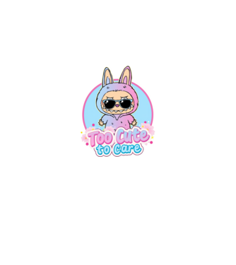 Too cute to care model alb pe tricou
