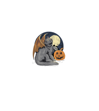 Halloween cica model negru pe tricou