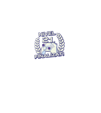 Nivel 21 finalizat! model negru pe tricou