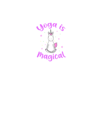 yoga is magical model negru pe tricou