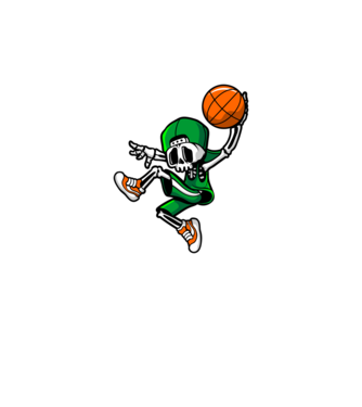 Basketbone model negru pe tricou