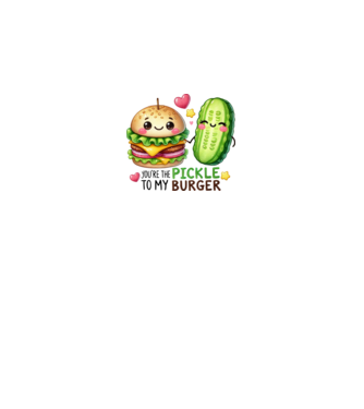 Pickle to my Burger model alb pe tricou