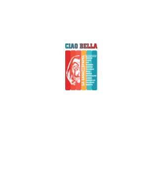 ciao bella retro model negru pe tricou