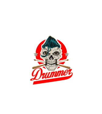 Drummer model negru pe tricou