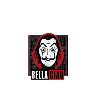 bella ciao dali model negru pe tricou