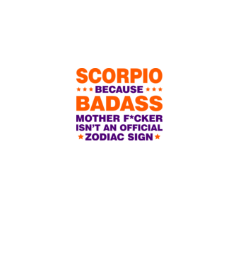 Badass zodiac SCORPIO model alb pe tricou
