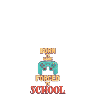 Born to game model negru pe tricou
