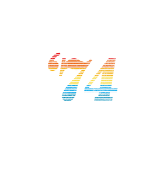 Retro Birthday 1974 model alb pe tricou