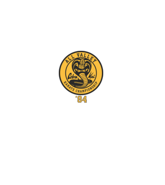 all valley karate cobra kai model negru pe tricou