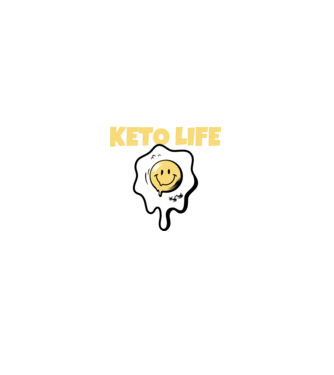 HAPPY KETO LIFE model negru pe tricou