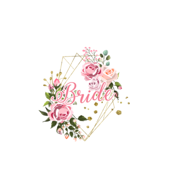 BRIDE roses floral model alb pe tricou
