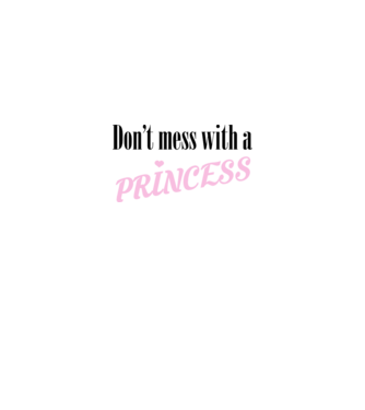 Princess model alb pe tricou